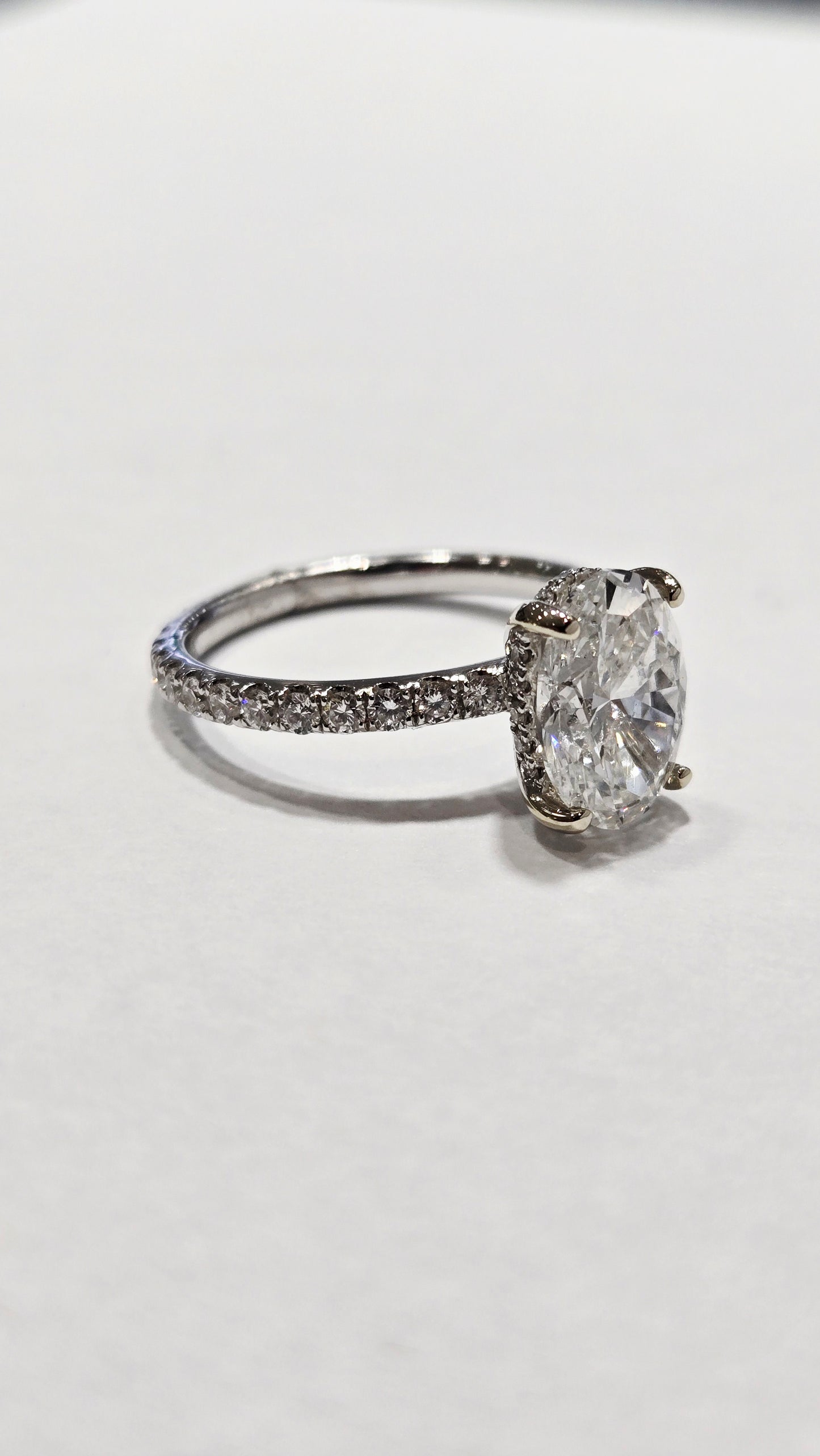 2ct Oval Hidden Halo Low Profile