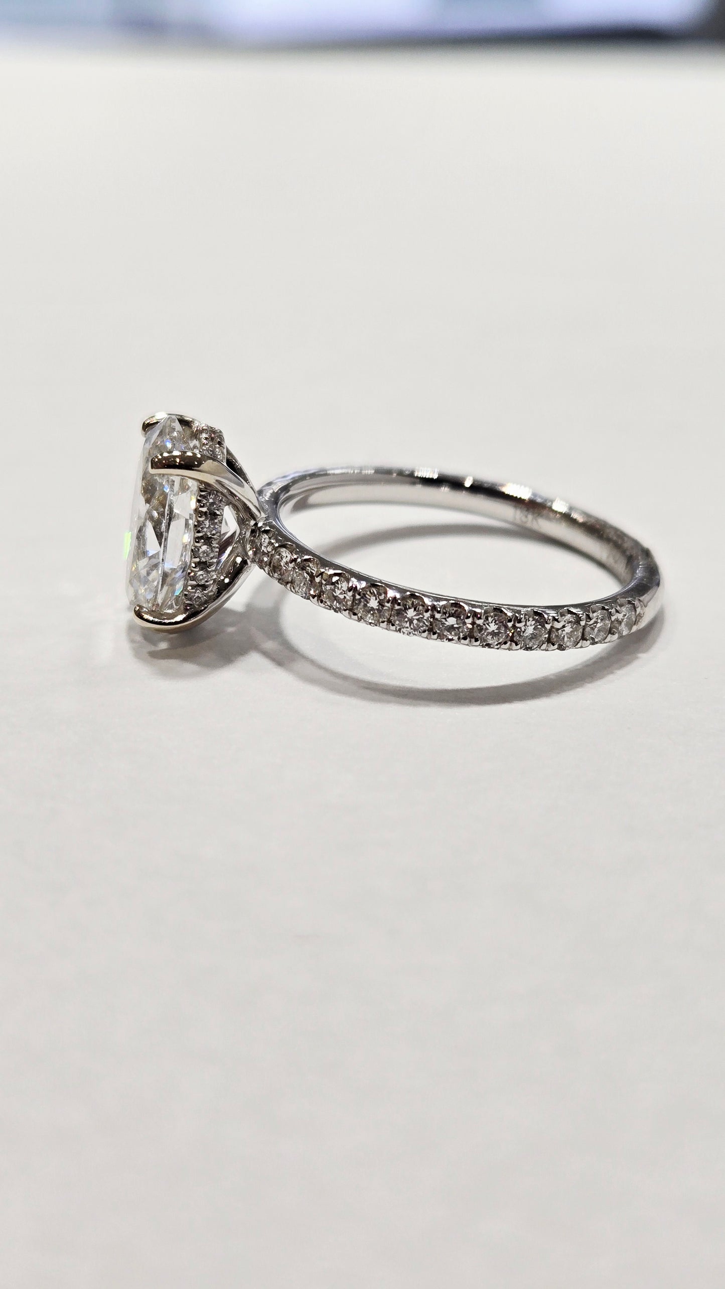 2ct Oval Hidden Halo Low Profile