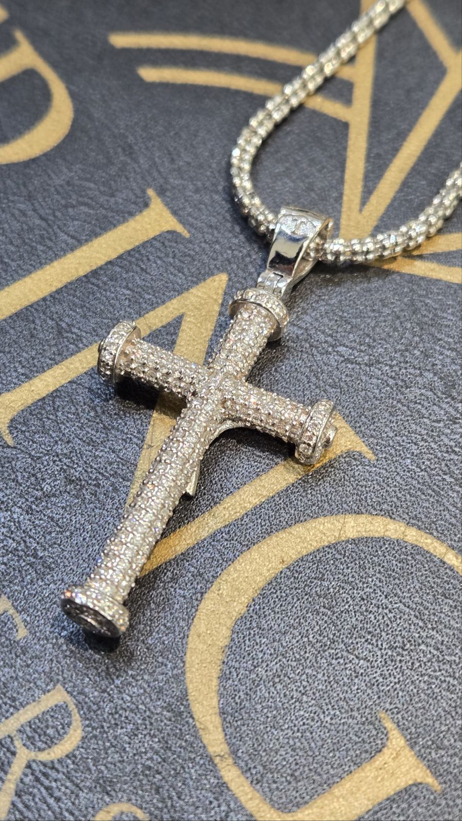 Diamond Jesus Cross Pendant