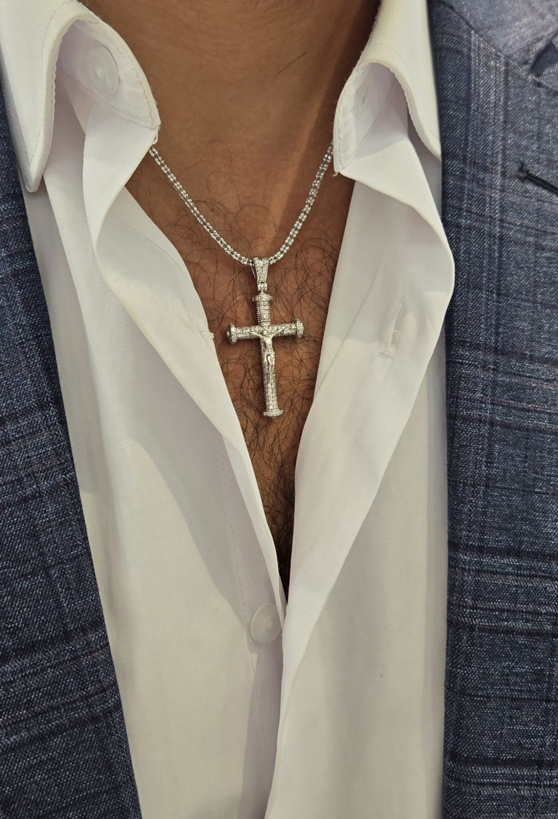 Diamond Jesus Cross Pendant
