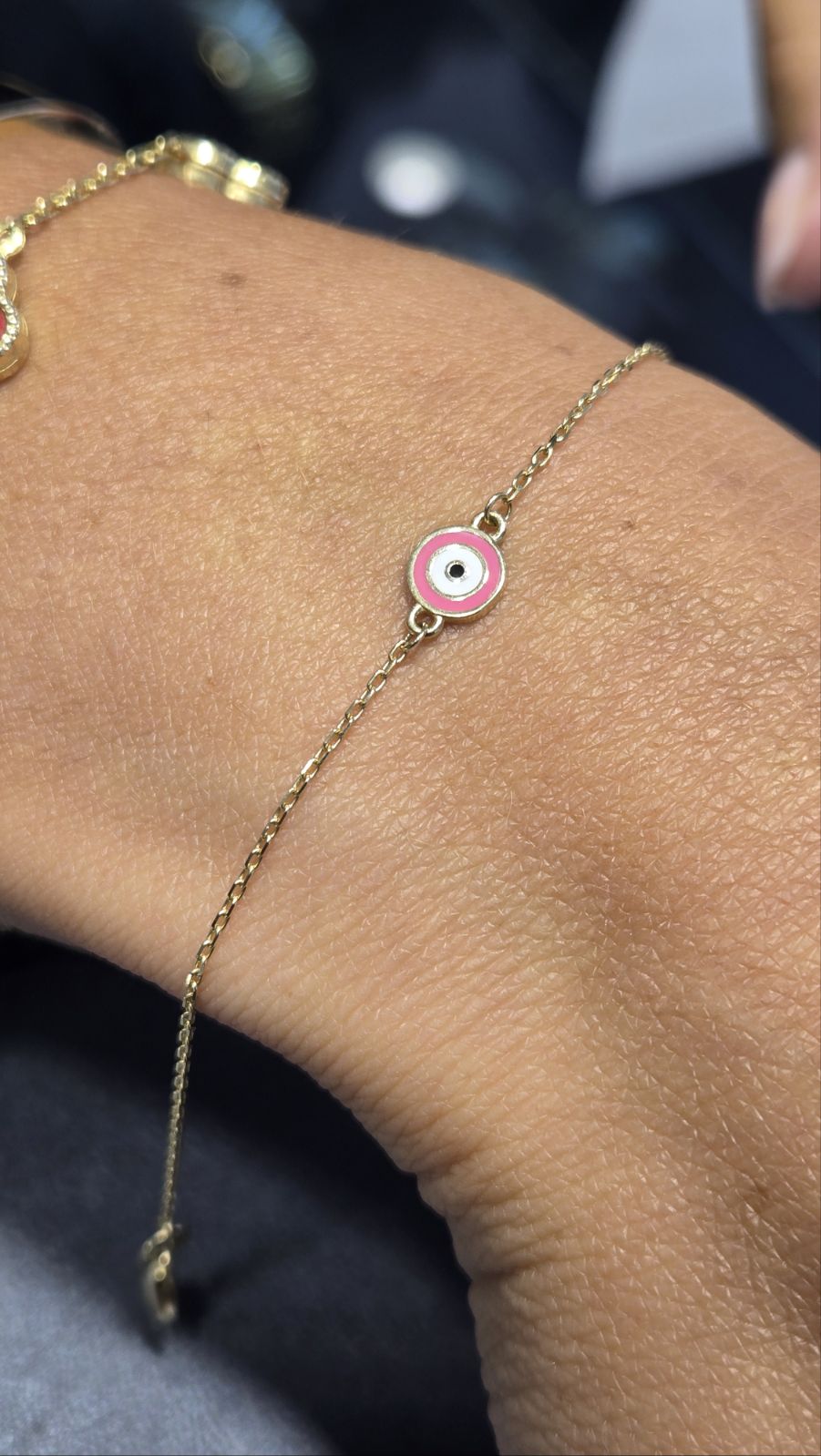 Baby Single Evil Eye Bracelet 14k Yellow Gold
