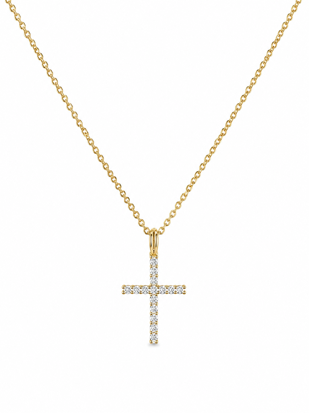 14k yellow and white gold Diamond Cross.