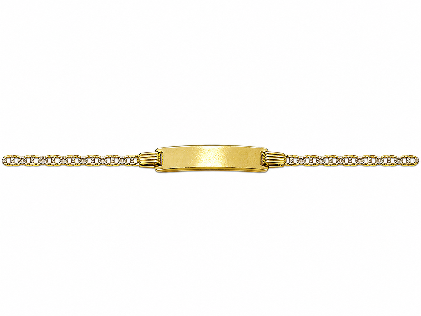 Two-Tone Nameplate Baby Bracelet