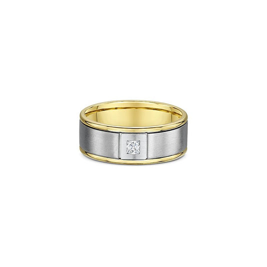 Sold Gold Single Diamond Wedding Band