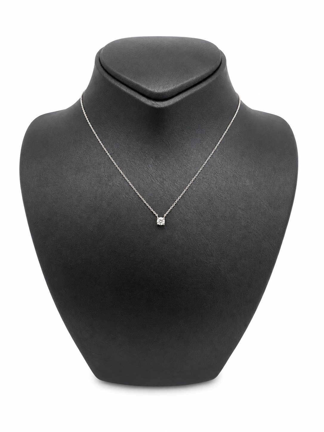 Solitaire 0.50ct Diamond Necklace in 14k White Gold