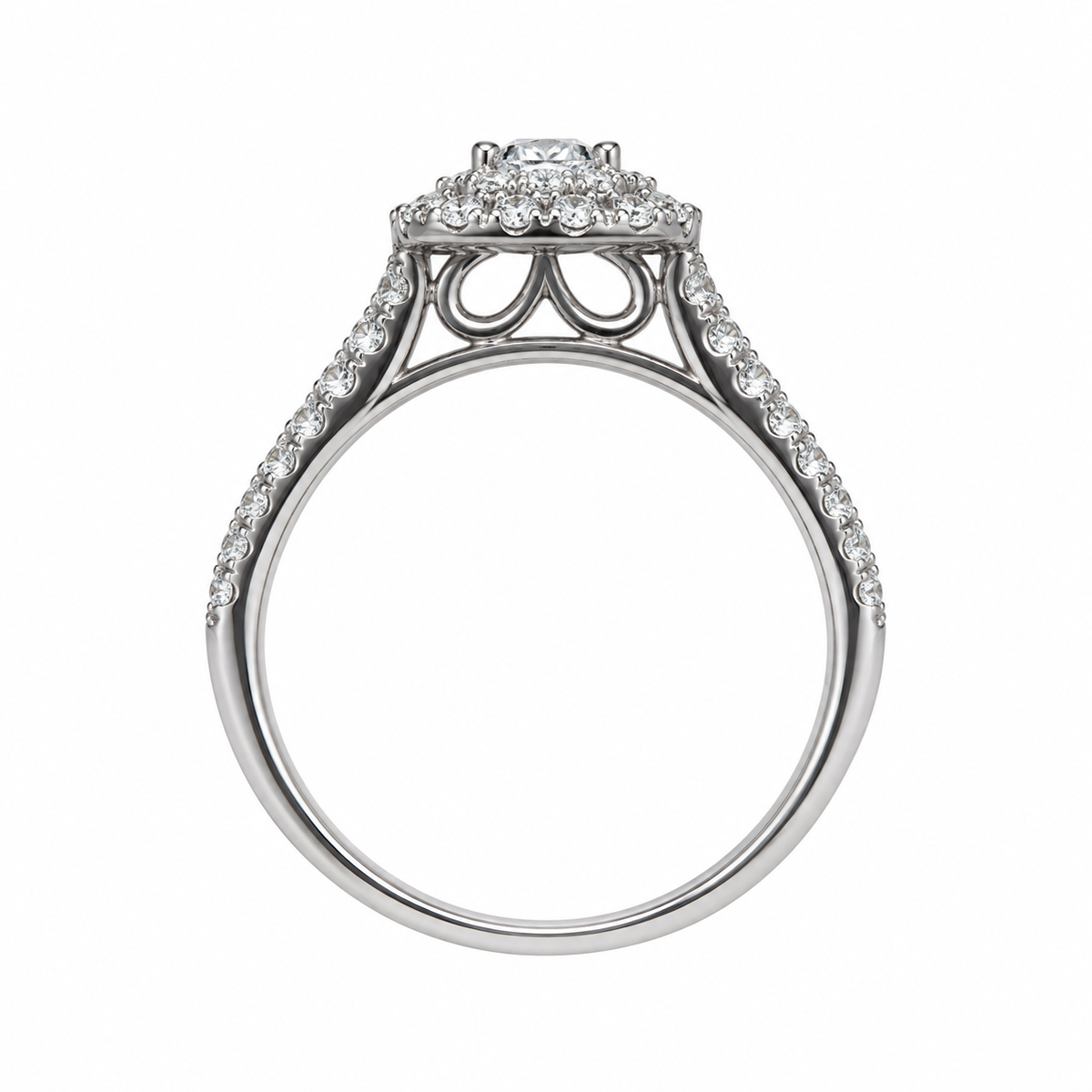 Double Halo Split Shank Bridal Set