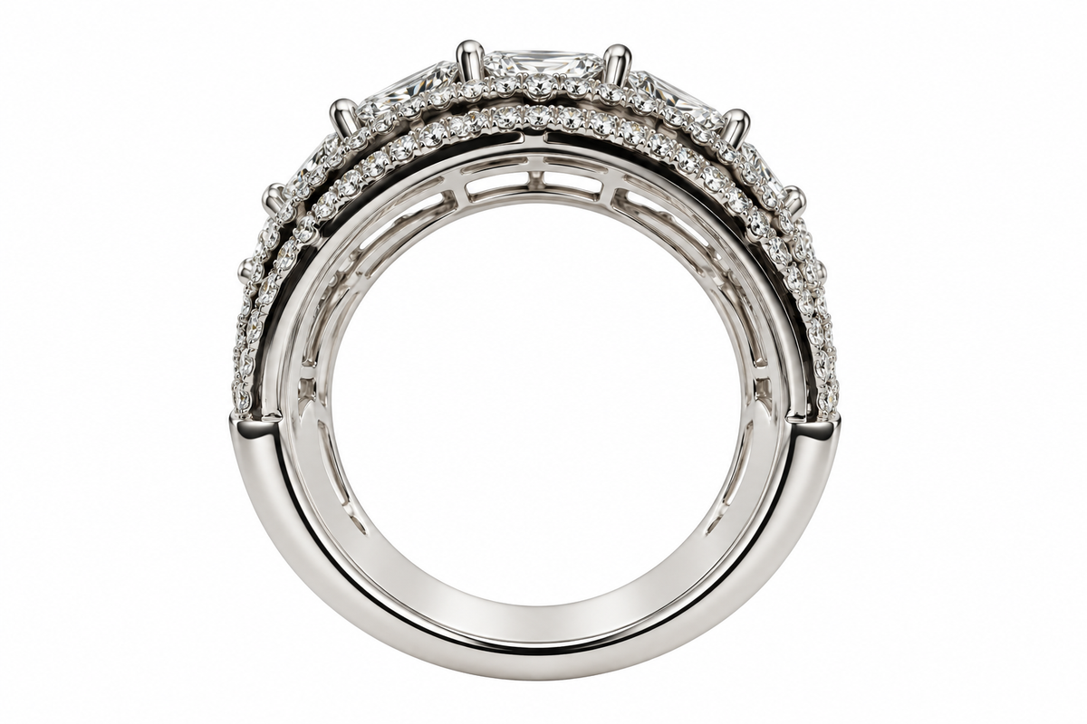 Multi Stone Diamond Designer Ring
