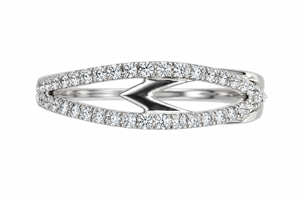 Half Diamond Fashion Ring