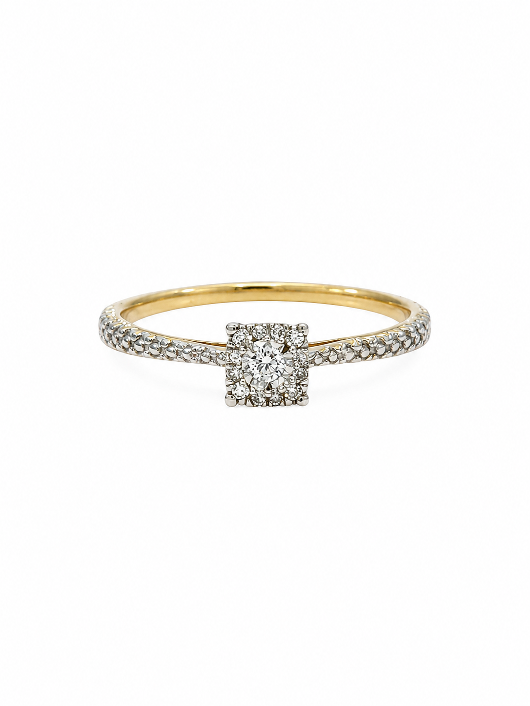 Diamond Halo Promise Ring