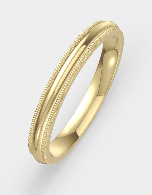 3mm Milgrain Band
