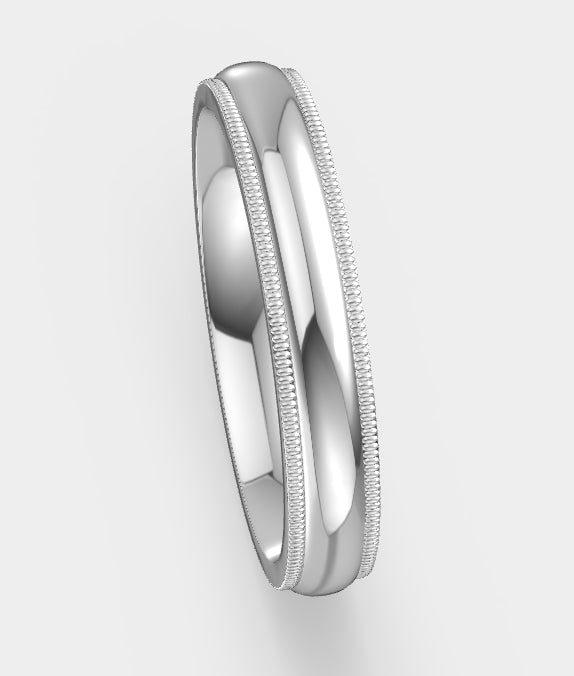 4mm Milgrain Band
