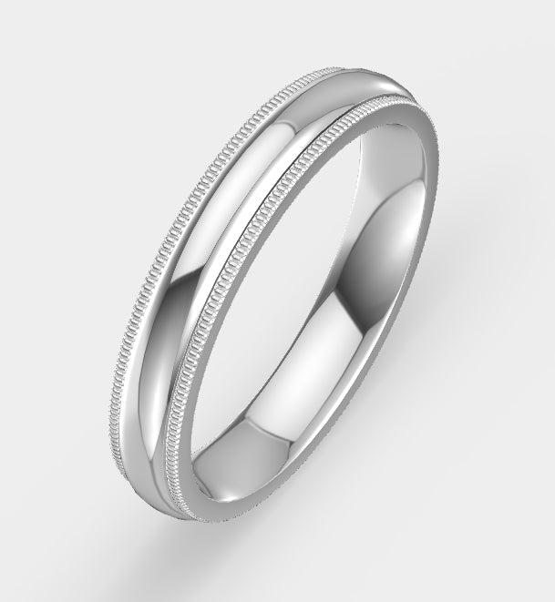 4mm Milgrain Band