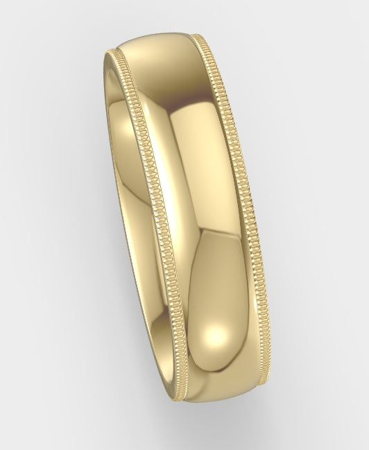 6mm Milgrain Band