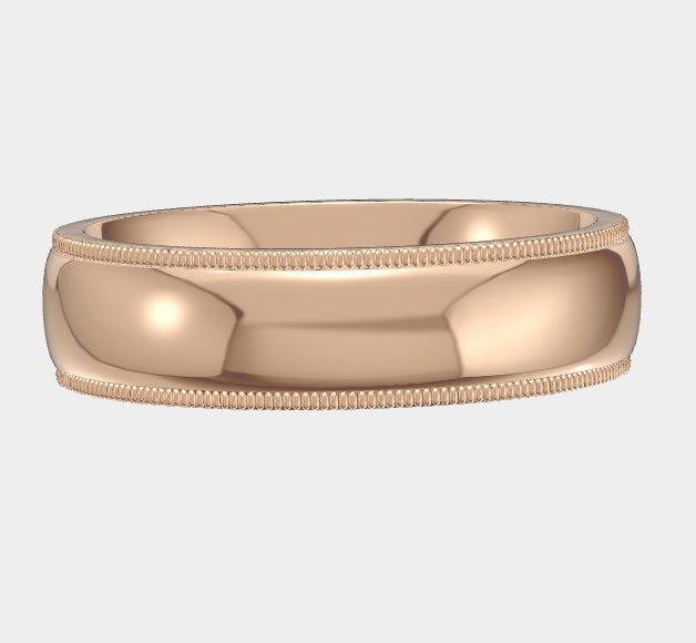 6mm Milgrain Band