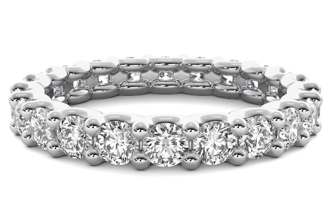 2ct Eternity U Prong Wedding Band