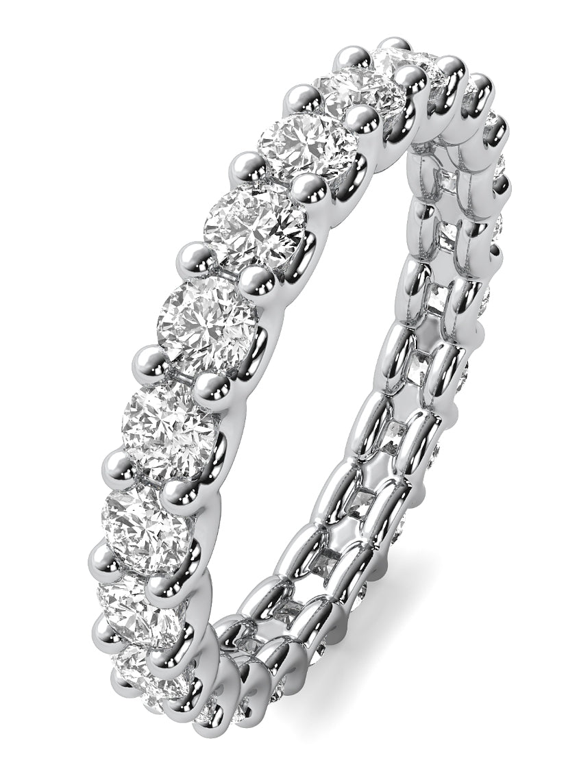 2ct Eternity U Prong Wedding Band