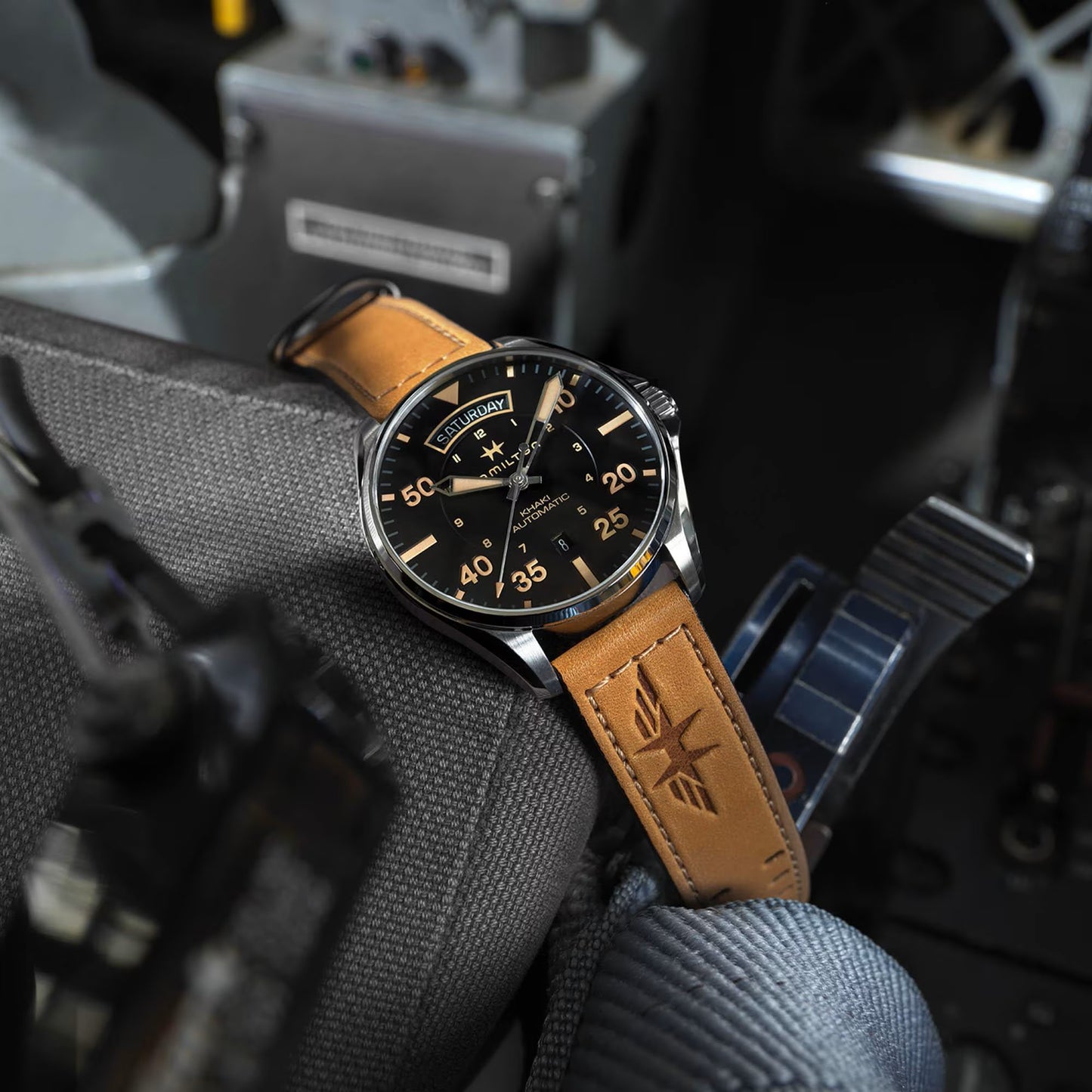 Khaki Aviation Day Date Auto