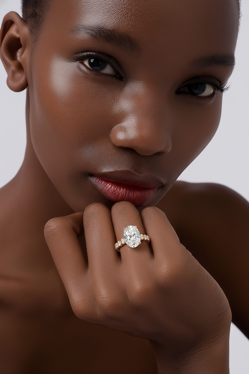 Oval Designed Engagement Ring