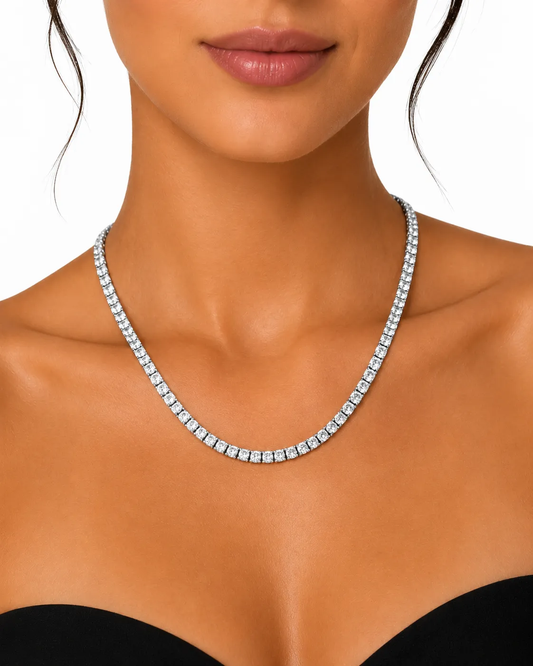 ClassicLab Grown Tennis Necklace 4 Prong
