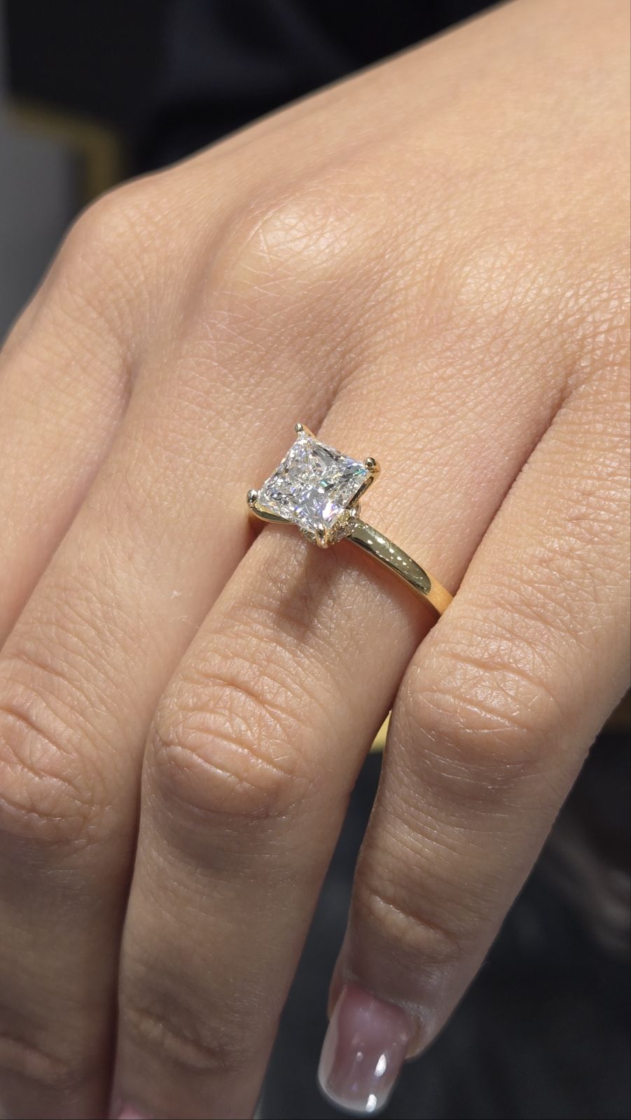 Princess Cut Diamond Solitaire Engagement Ring