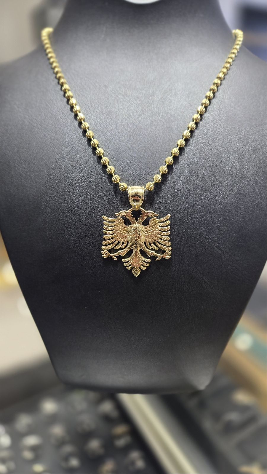 Albanian Eagle with natural diamond eyes
