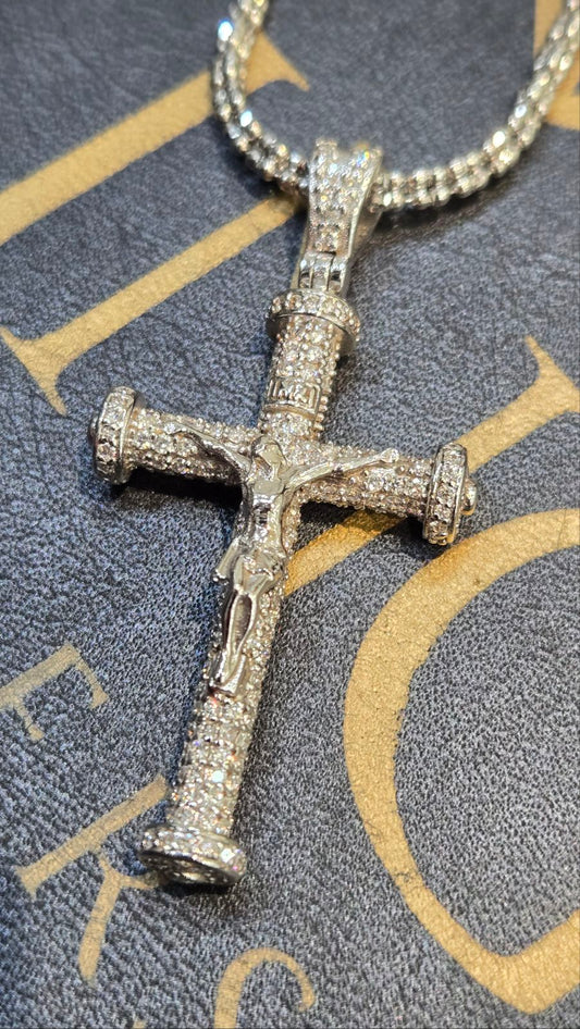Diamond Jesus Cross Pendant