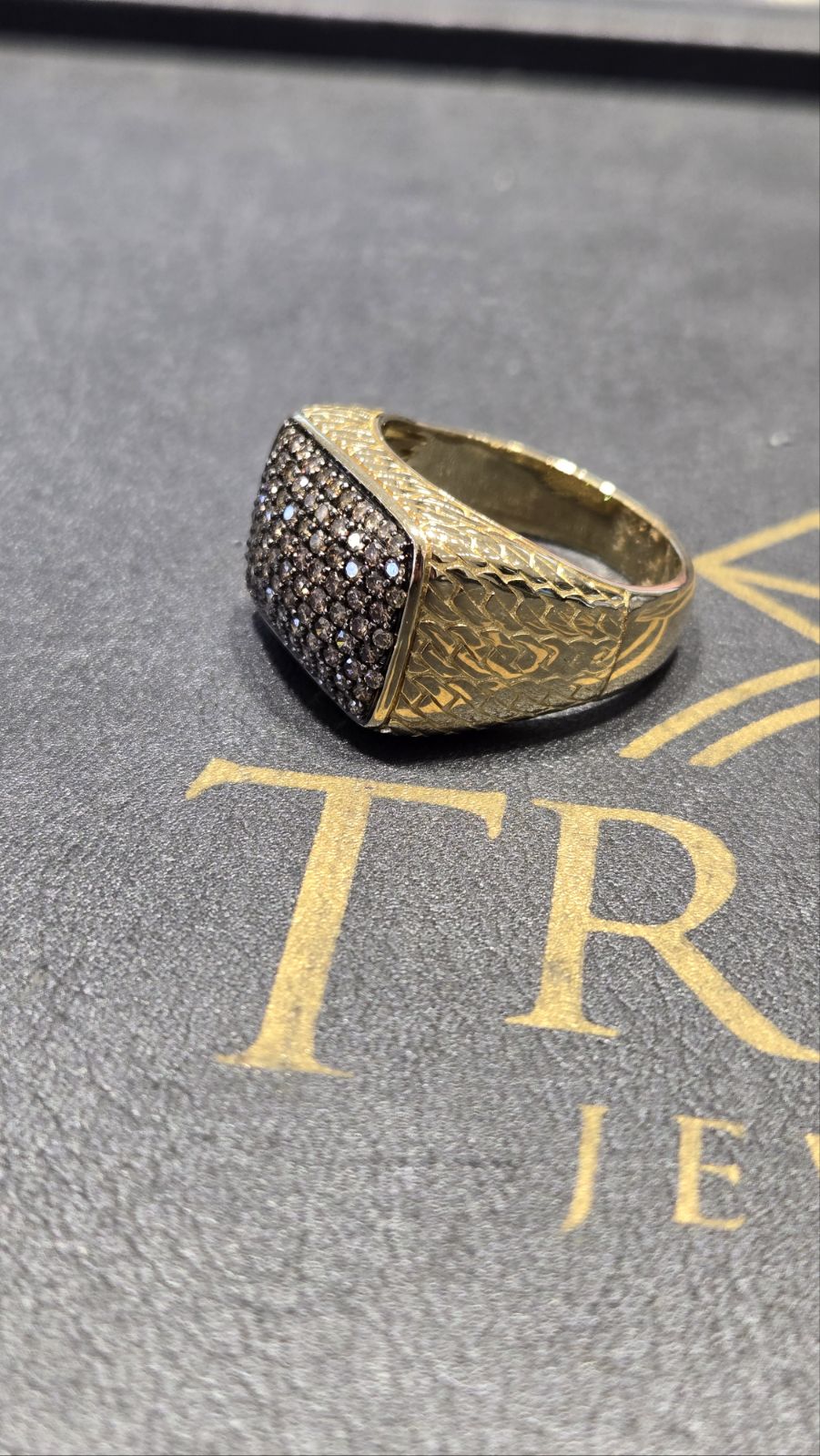 Chocolate Diamond Yellow Gold Ring