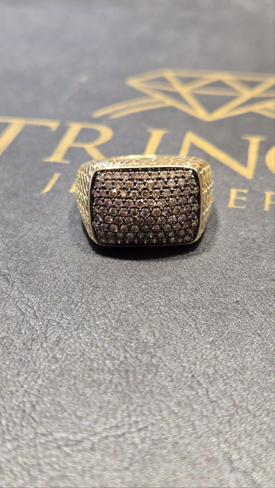 Chocolate Diamond Yellow Gold Ring