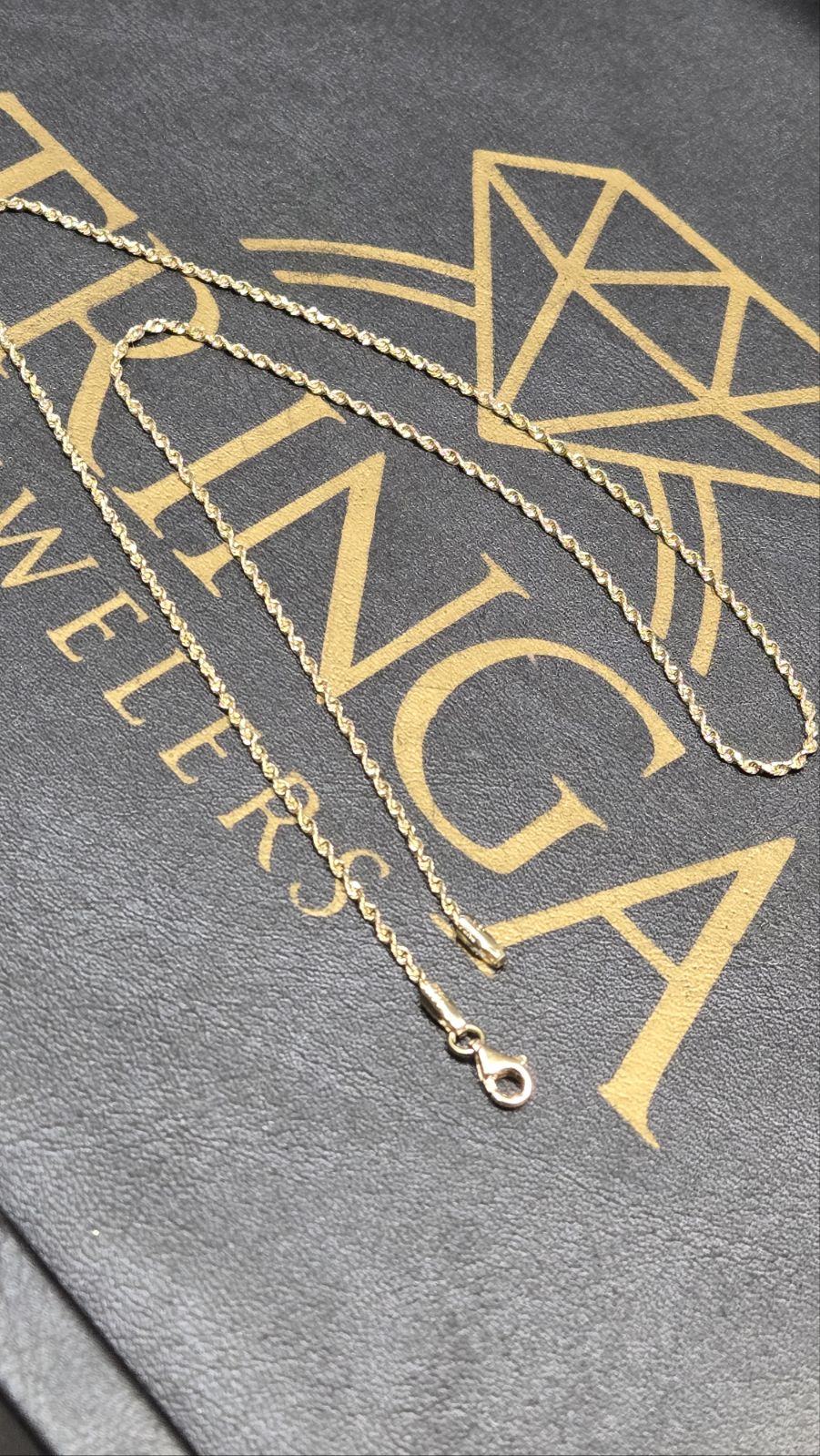 Diamond Cut Royal Rope Chain 14k Yellow Gold