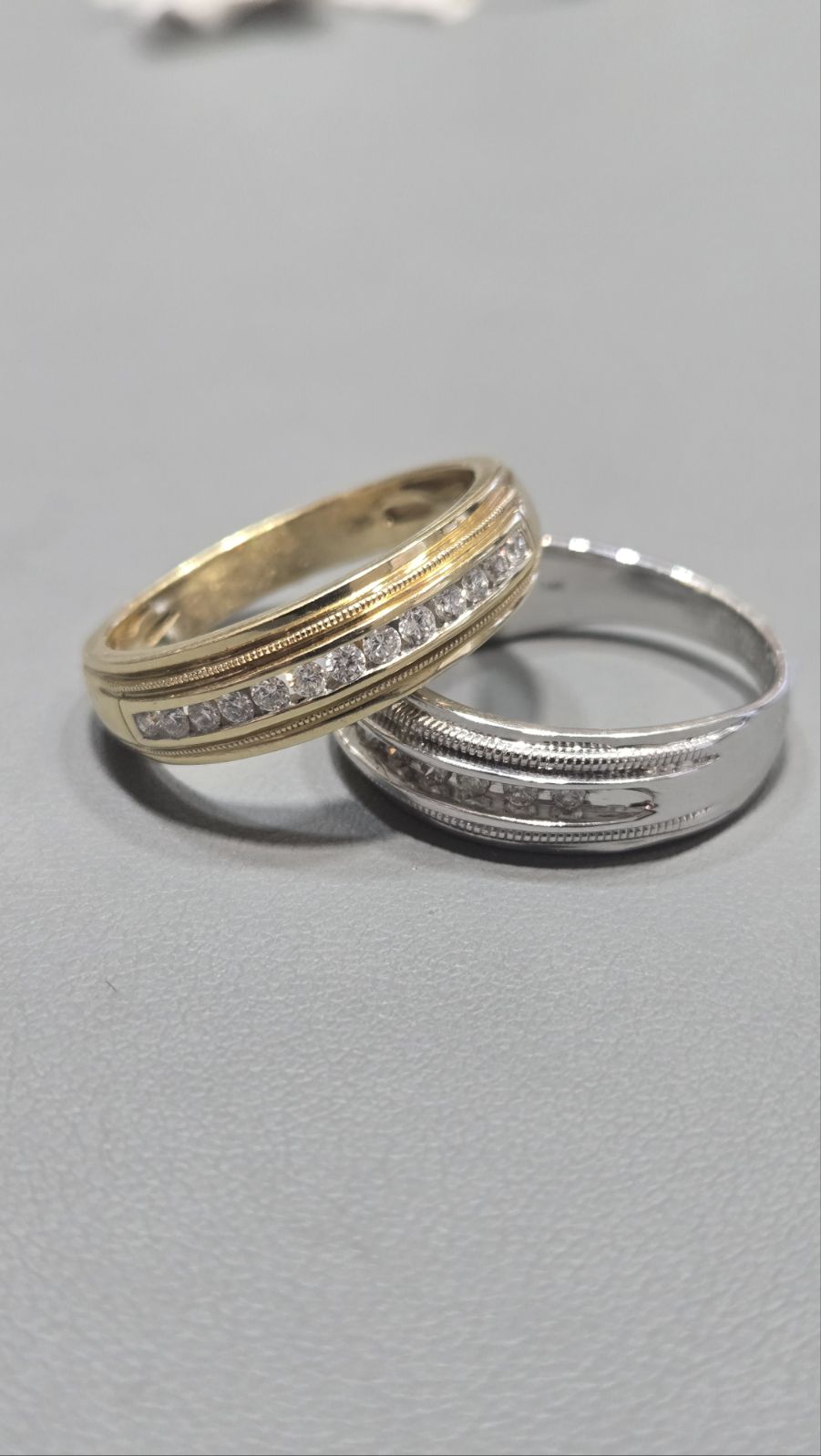 Men's Channel Dia 0.25ct Ridged Design