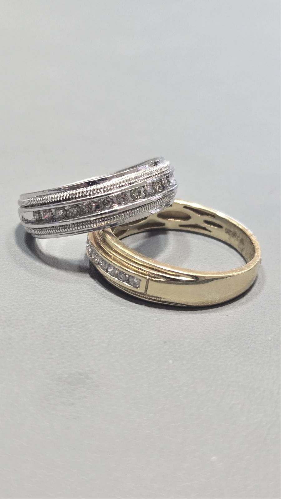 Men's Channel Dia 0.25ct Ridged Design