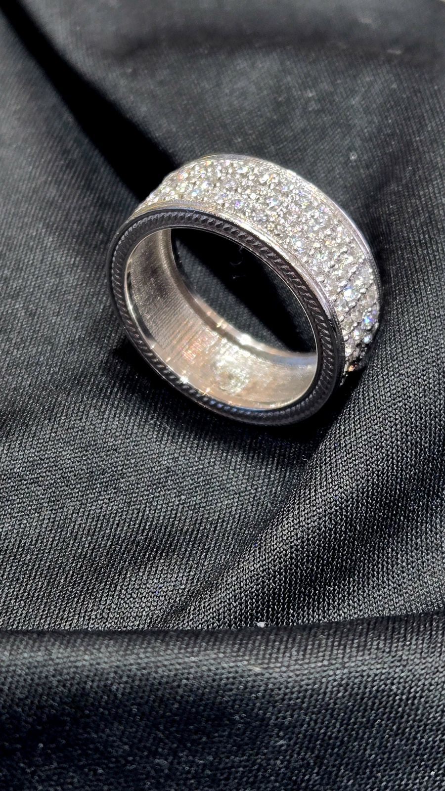 Custom Mens Eternity Diamond Wedding Band