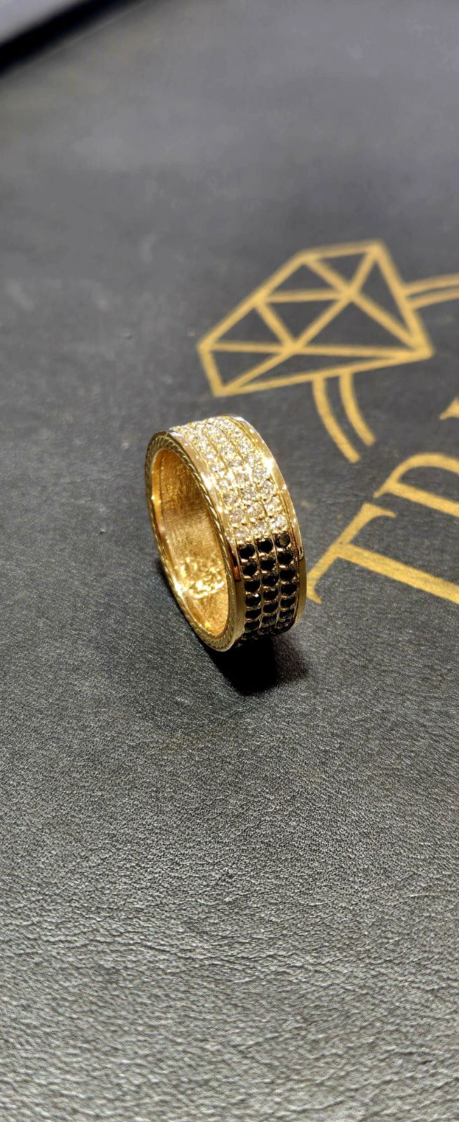 Custom Mens Eternity Diamond Wedding Band