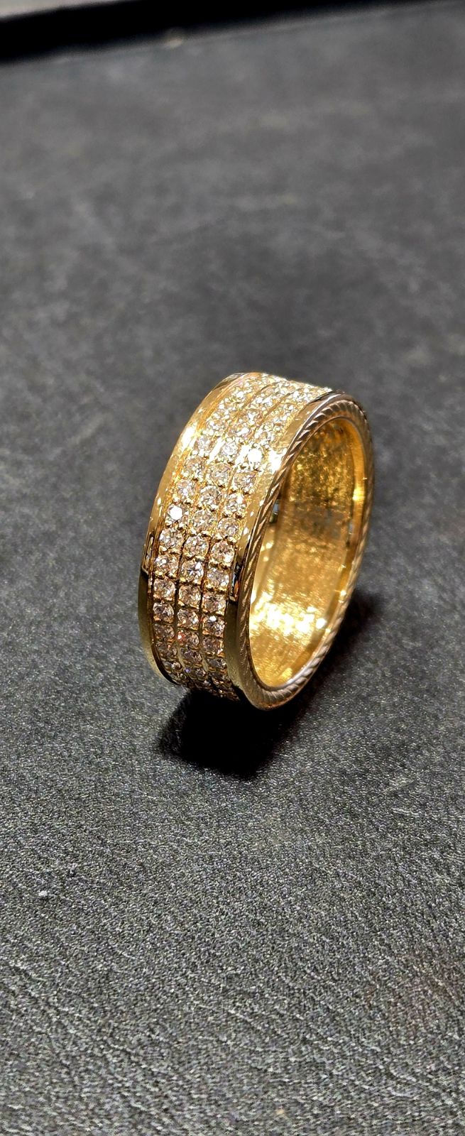 Custom Mens Eternity Diamond Wedding Band