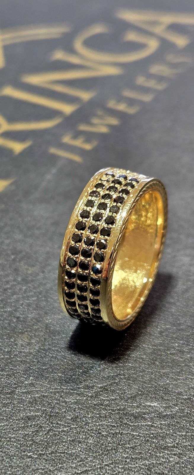 Custom Mens Eternity Diamond Wedding Band