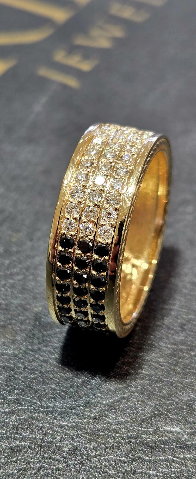Custom Mens Eternity Diamond Wedding Band