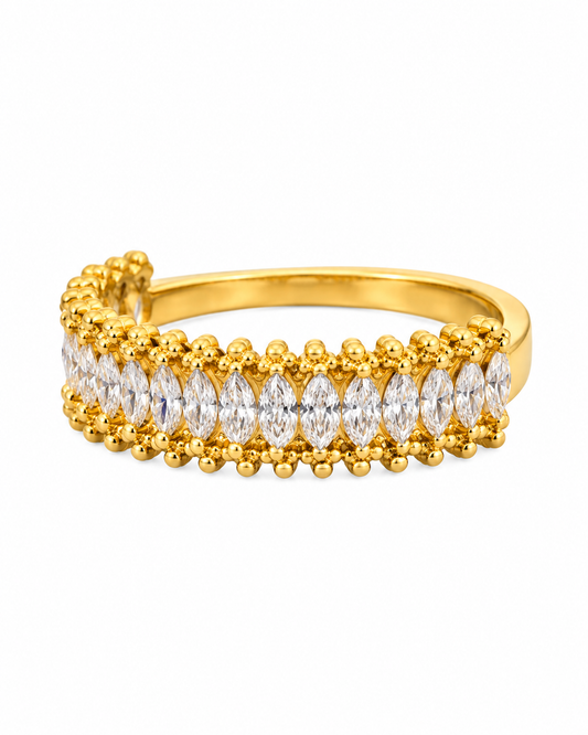21k Gold Luxury Fashion Ring