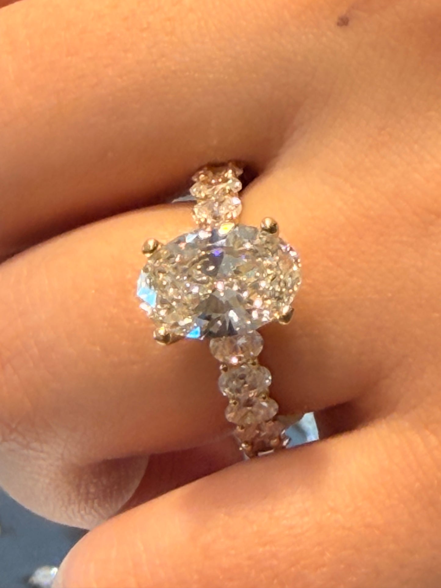 Oval Designed Engagement Ring