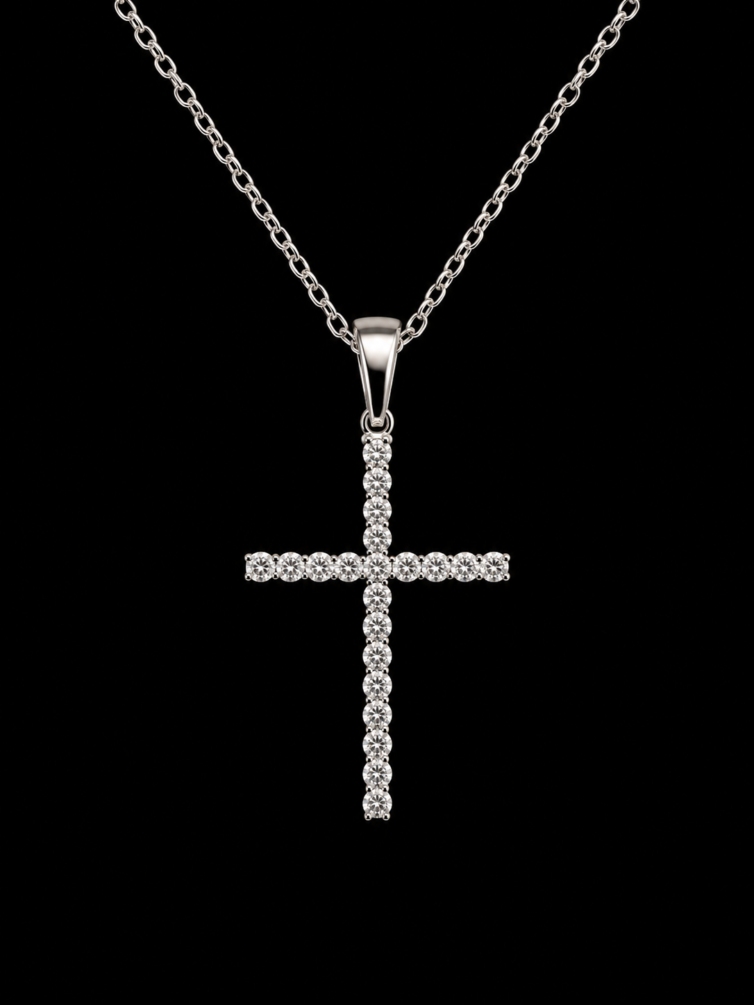 14k yellow and white gold Diamond Cross.