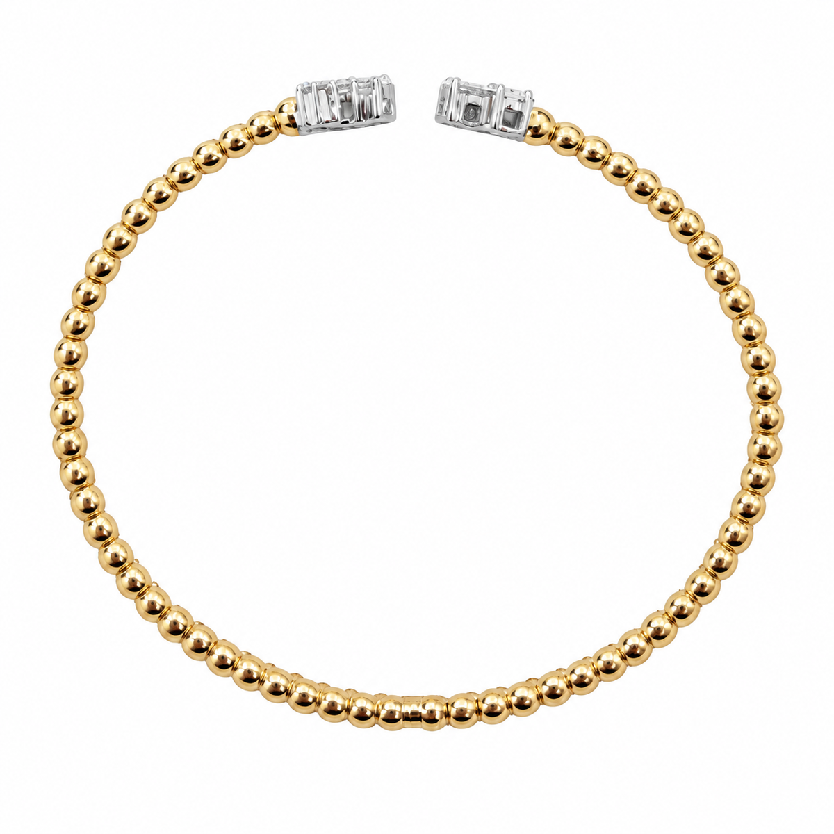Multi-Shape Diamond & Gold Bangle