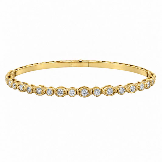Diamond Leaf Shape Bangle
