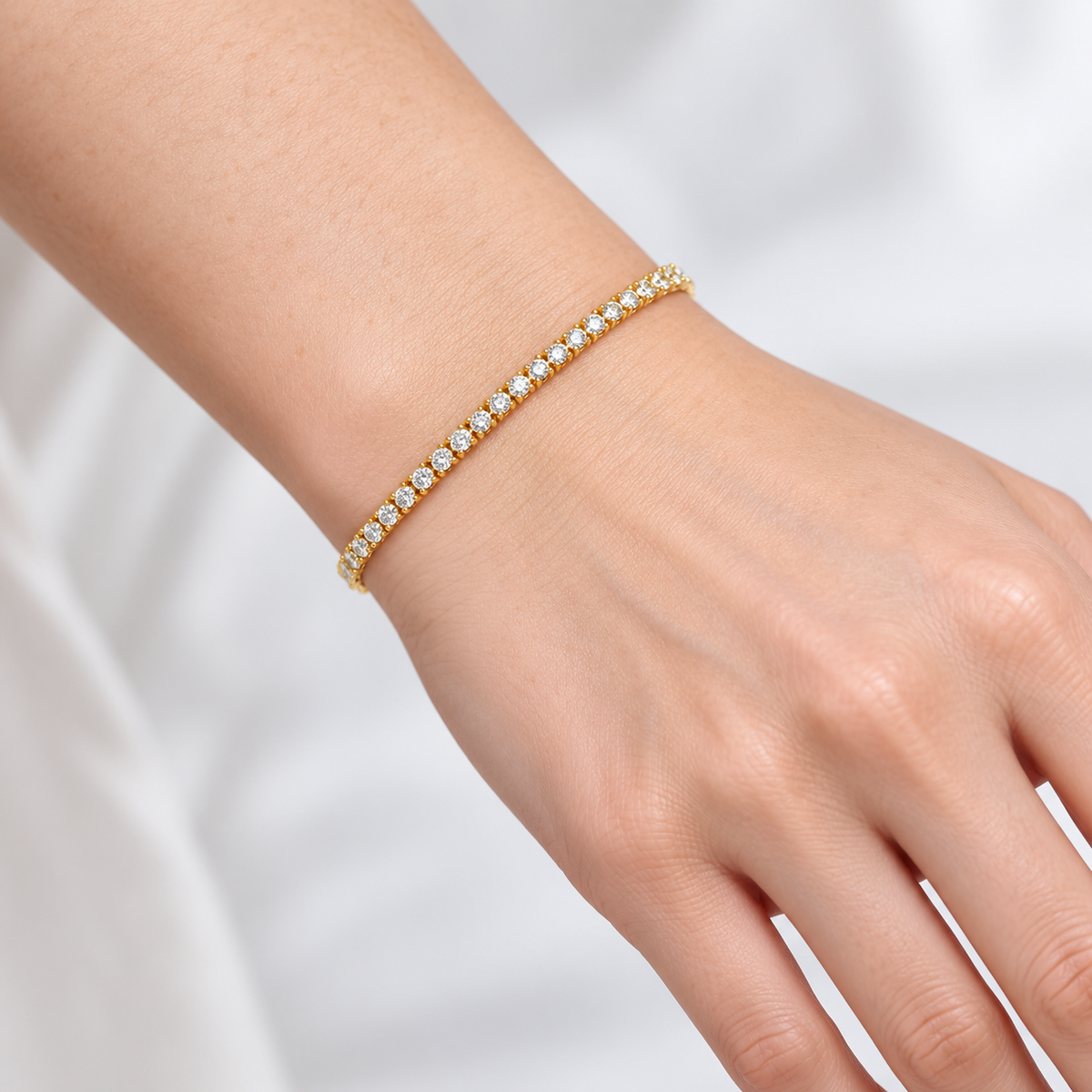 Round 4 Prong Diamond Tennis Bracelet