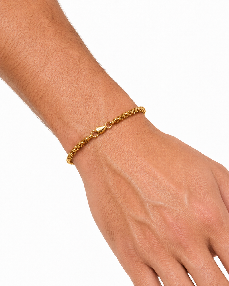 Yellow Gold Popcorn Bracelet