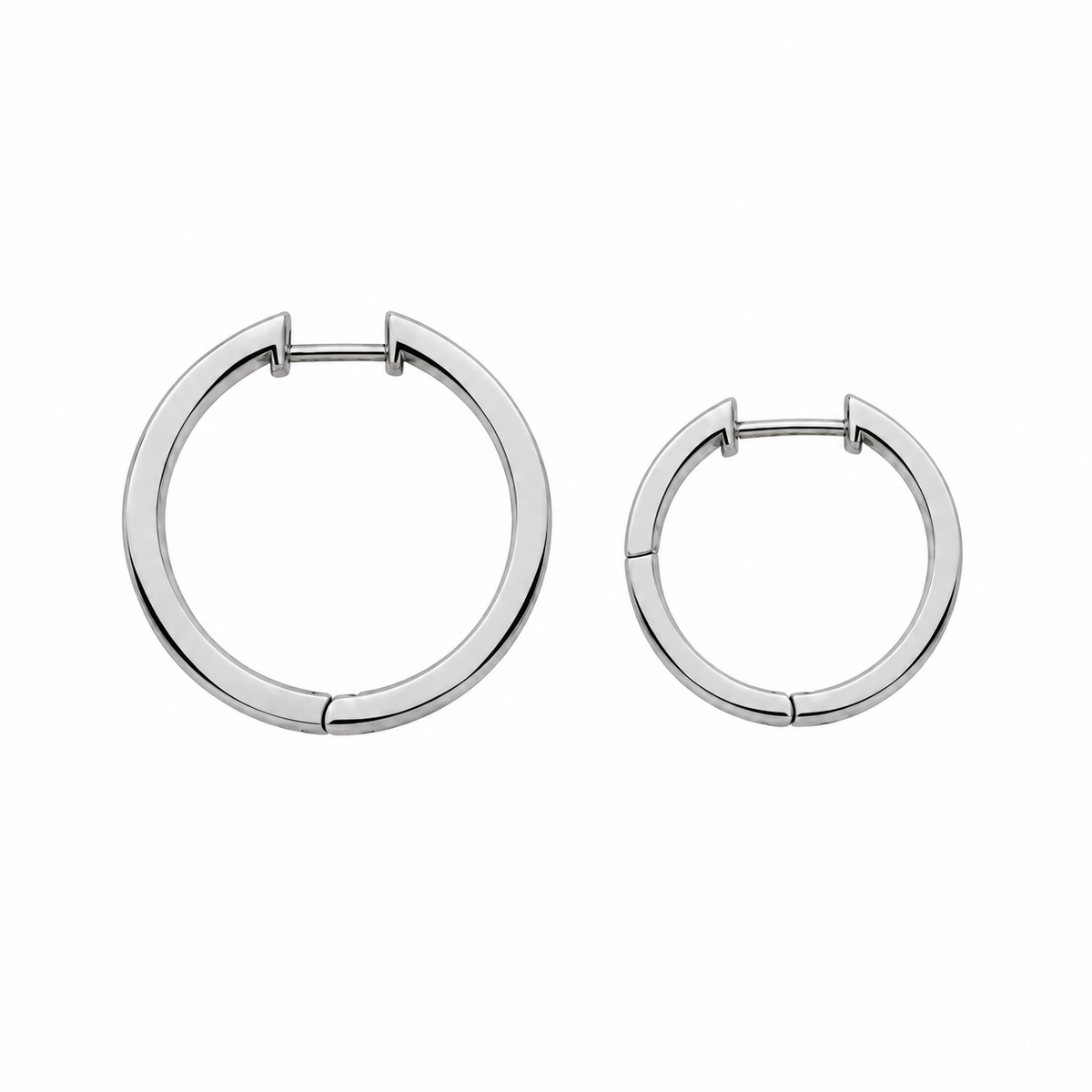 Channel Diamond Hoop Earrings