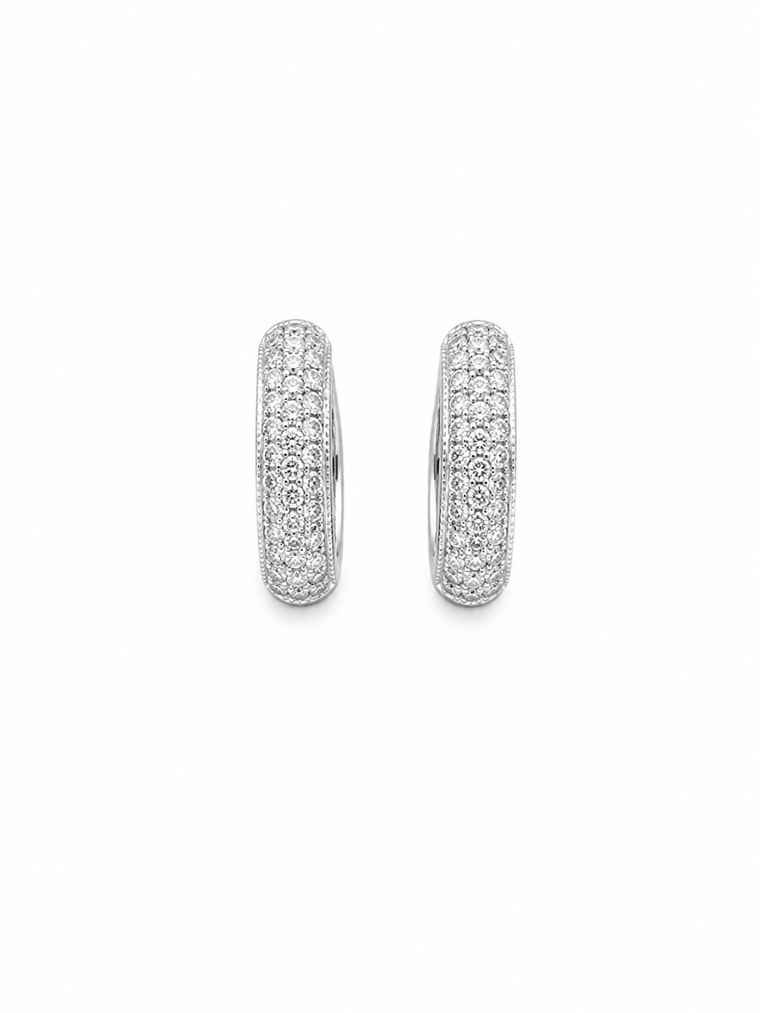 White Gold Natural Diamond Hoop Earring