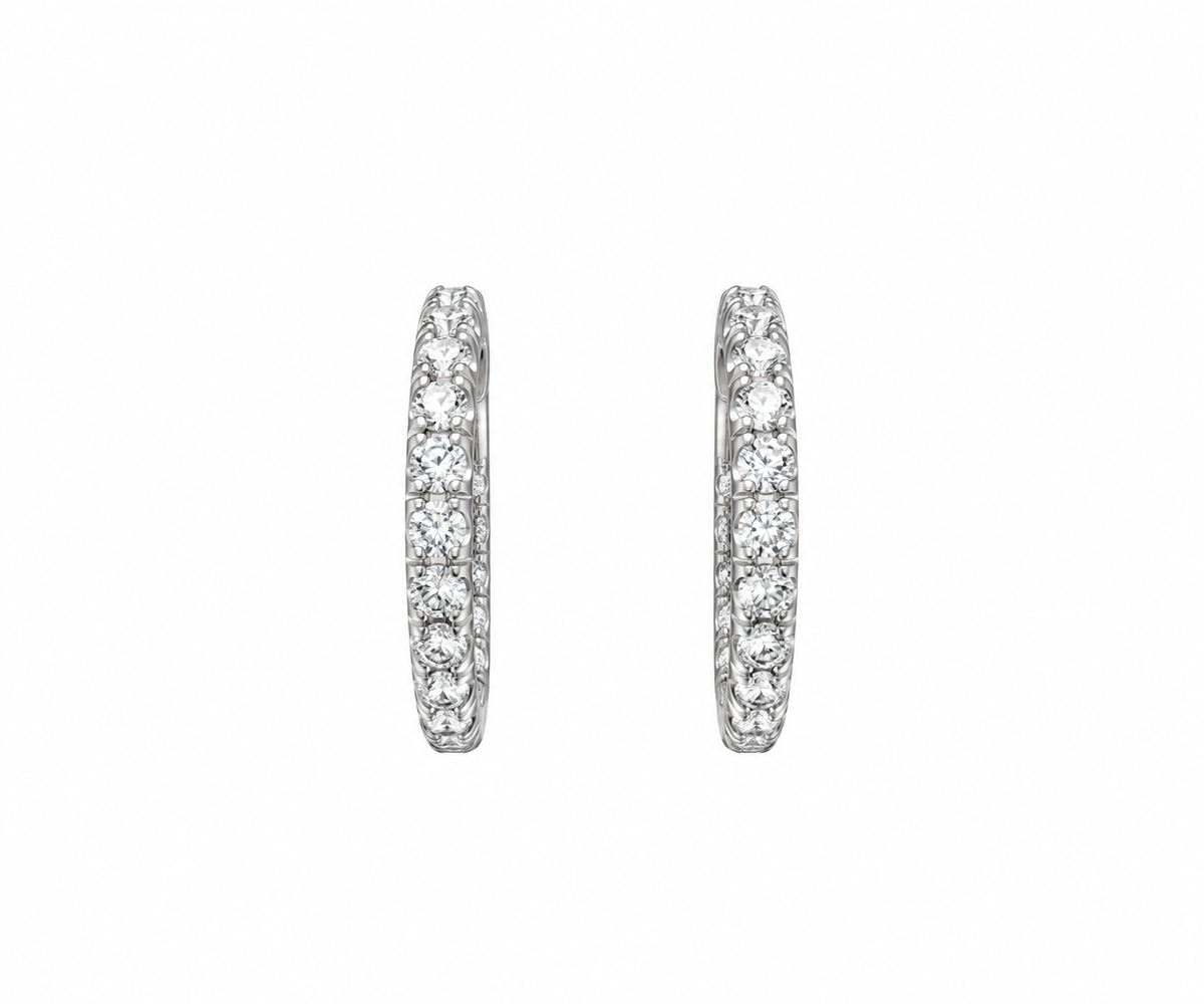 In/Out Diamond Hoops
