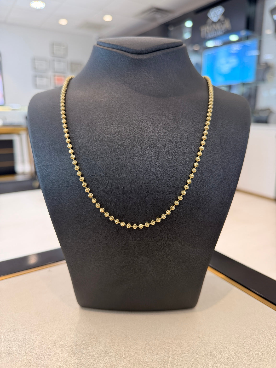 Moon Cut Yellow Gold Chain