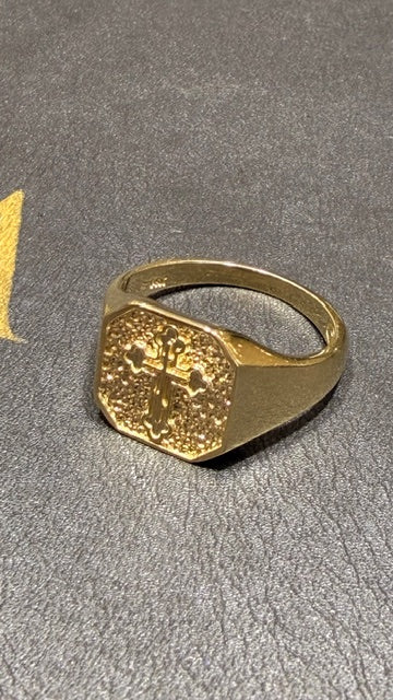 Custom Design Solid Cross Ring