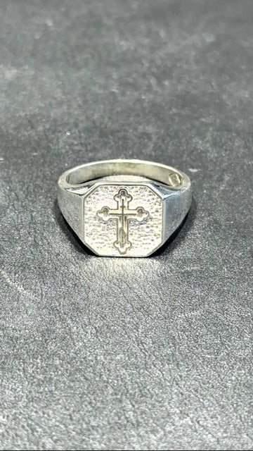 Custom Design Solid Cross Ring