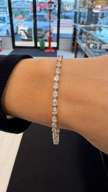 5ct Pear Shape Tennis Bracelet